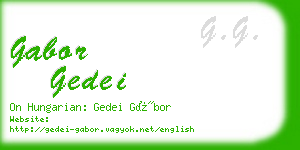 gabor gedei business card